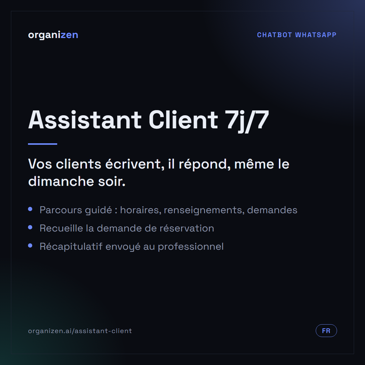 Bannière Assistant WhatsApp (carré)